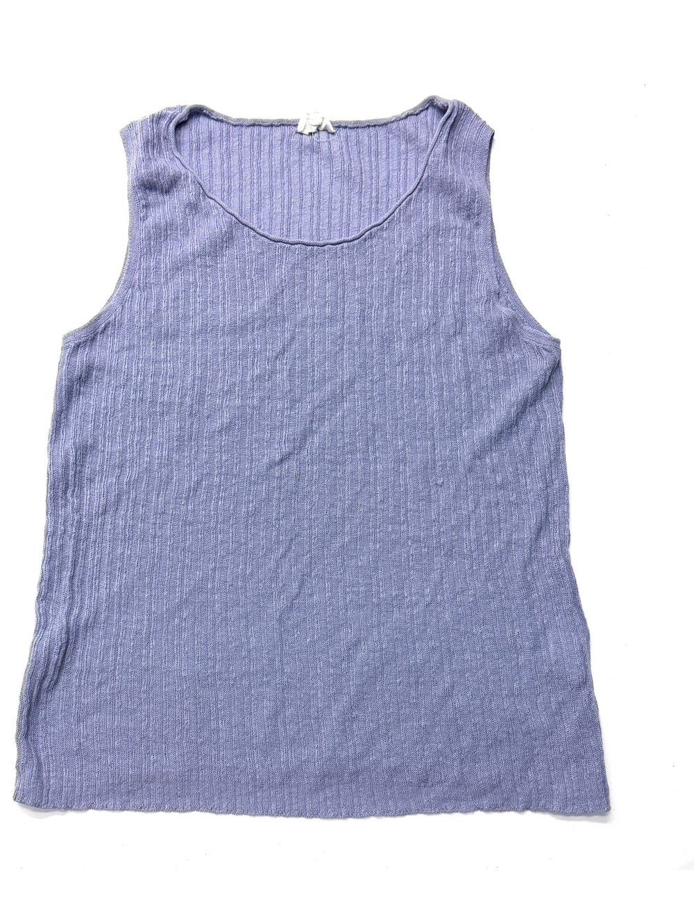 Eileen Fisher Purple Lavender Sleeveless Linen Knit Tank Top Size Medium